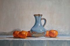 Small Blue Jug and Clementines