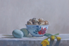Spring Eggs and Daffodils