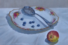 Fruit Spoon, Fruit and Old Country Roses Plate