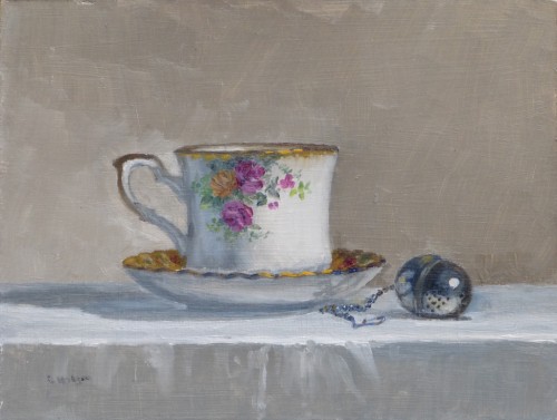 Floral Tea Cup and Tea Infuser Christine Hodges